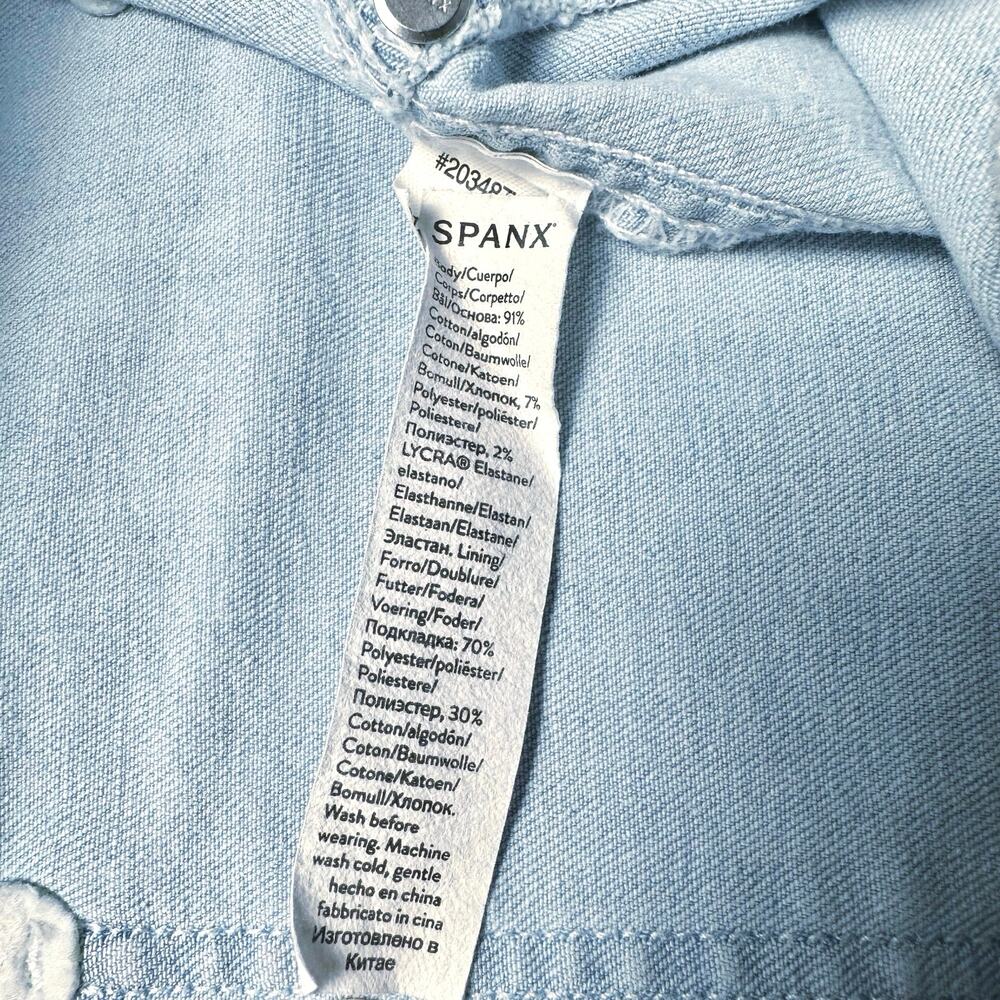 Spanx | Women | Light Wash Flare Leg High Rise Denim Stretch Pants | XL Tall - Picture 9 of 14